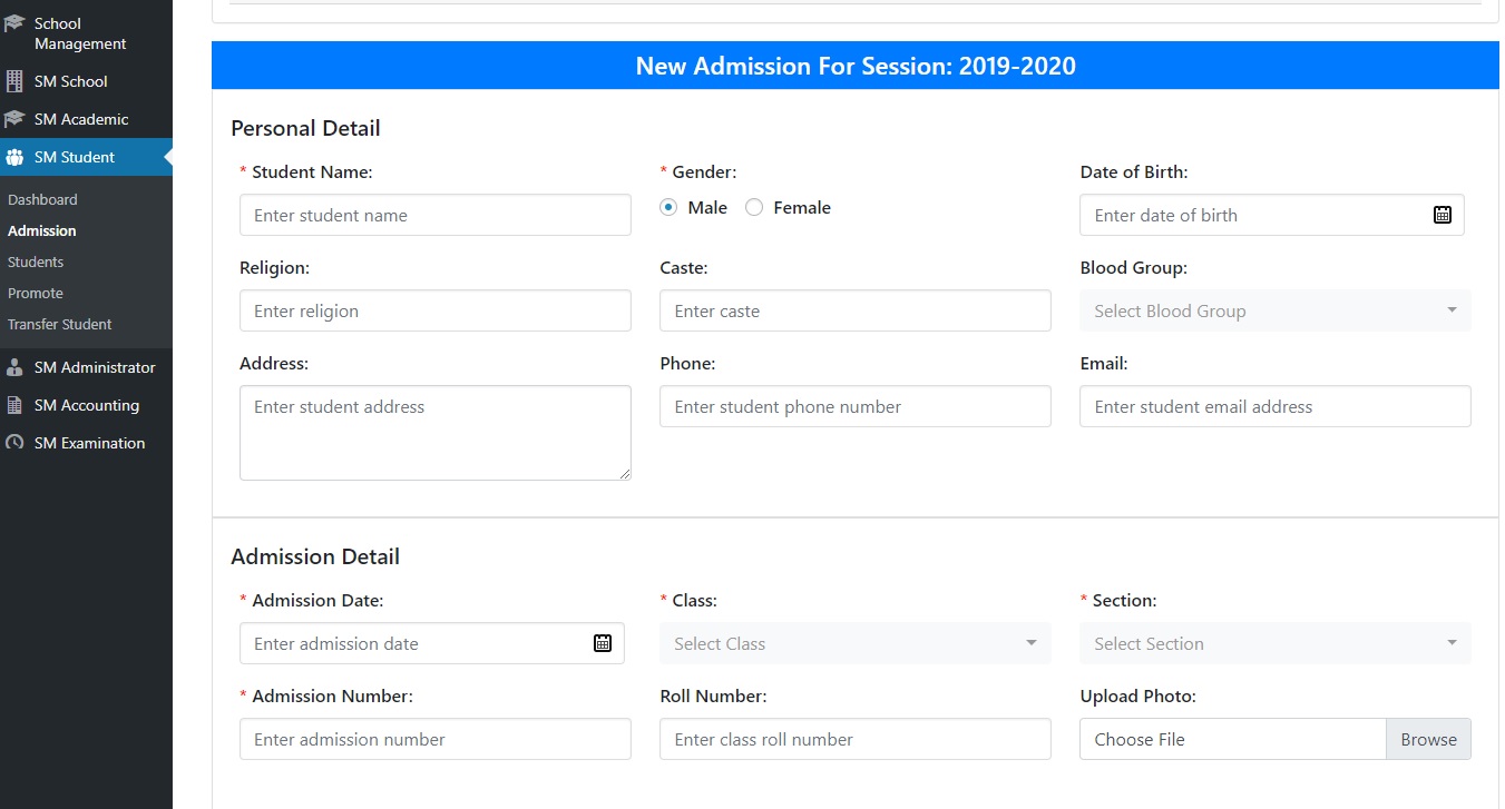 Add New Admissions