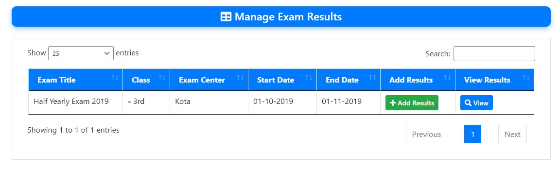 Exam Results